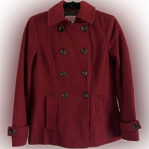 Calvin Klein size 4 Red Wool Peacoat